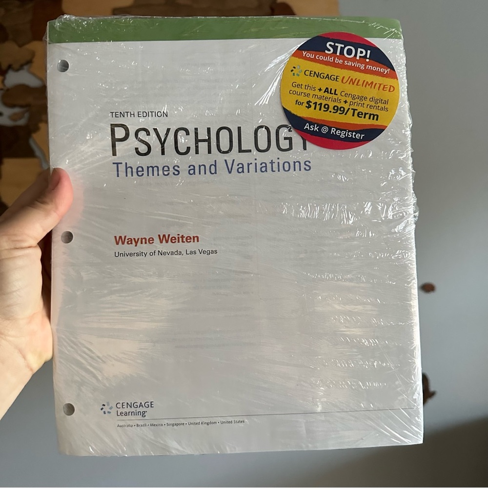 PSYCHOLOGY: Themes and Variations 10th Edition Loose Leaf Textbook Book Sealed